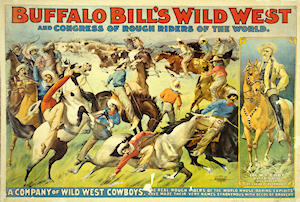A poster for Buffalo Bill's Wild West show c1899