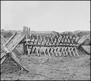 A cheval de frise used during the American Civil War.