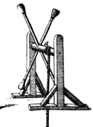 An illustration of an early dumbell machine