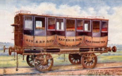 An early railway carriage
