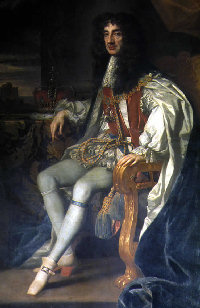 A full-length portrait of King Charles II of England