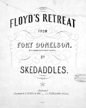 Sheet music by a person naming himself Skedaddles